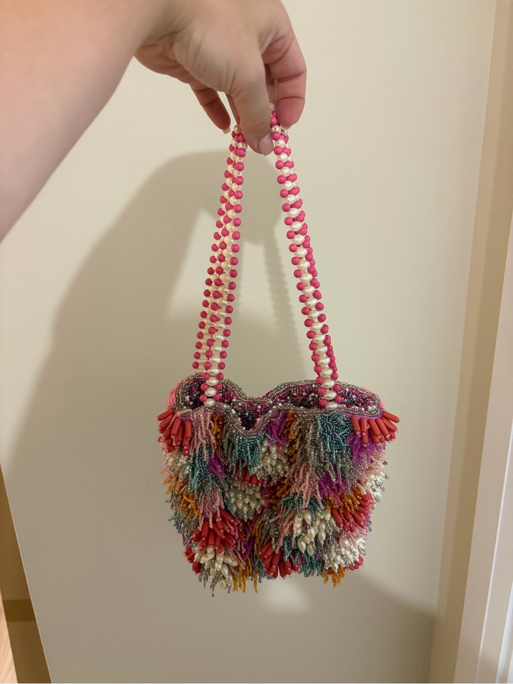 Vibrant Colour Beaded Mini Bag - Picture 8 of 9